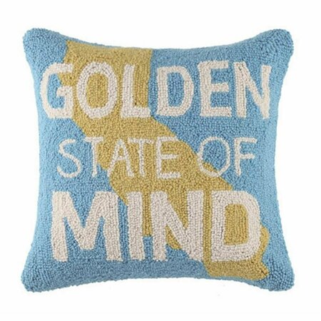 PUESTA EN ESCENA 16 x 16 in. Golden State of Mind Polyester Filler Hook Pillow PU3679730